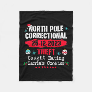 North Pole Correctional Theft betrapt op het eten Fleece Deken