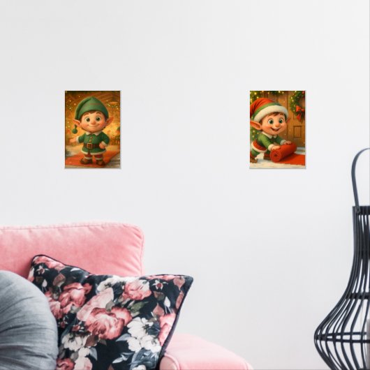North Pole Elf Celebration | Christmas Magic Muurkunst Sets (Woonkamer)