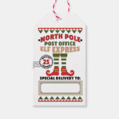 North Pole Elf Express-levering vanaf Santa Cadeaulabel (Voorkant)