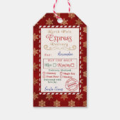 North Pole Express Delivery label. Speciale leveri Cadeaulabel (Voorkant)