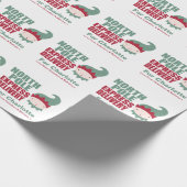 North Pole Express Delivery Personalized Elf Cadeaupapier (Hoek)