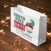 North Pole Express Delivery Personalized Elf Groot Cadeauzakje