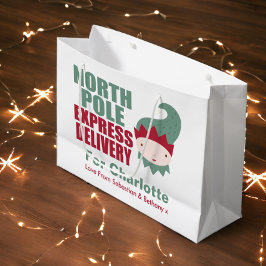 North Pole Express Delivery Personalized Elf Groot Cadeauzakje