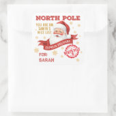 North Pole Express Delivery Santa Christmas Vierkante Sticker (Tas)
