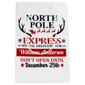 North Pole Express Gift Bag - special delivery Medium Cadeauzakje (Voorkant)