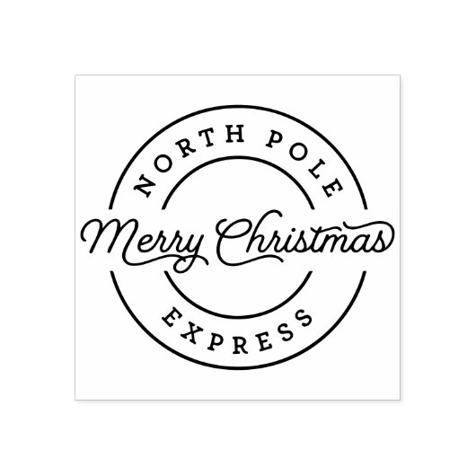 North Pole Express Holiday Envelope Stamp Rubberstempel (Afrduk)