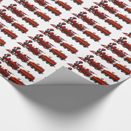 North Pole Express kersttrein Cadeaupapier (Hoek)