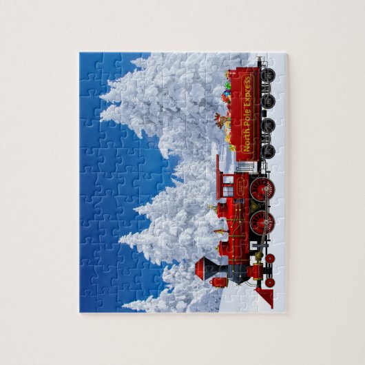 North Pole Express kersttrein Legpuzzel (Verticaal)