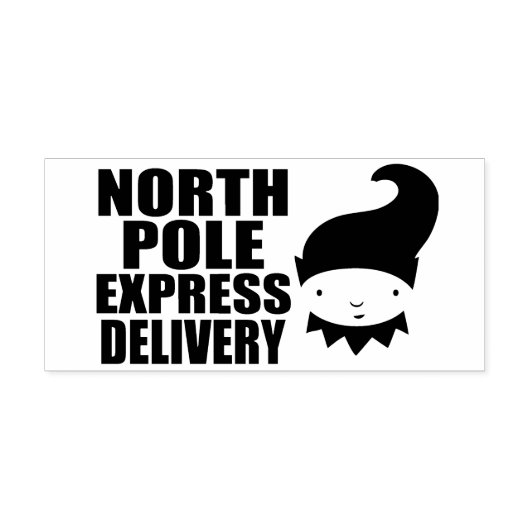 North Pole Express levering Elf Rubberstempel (Afrduk)