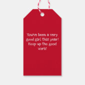 North Pole Express Mail Cadeaus van Kerstmis Cadeaulabel (Achterkant)