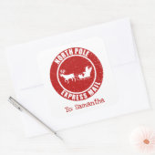 North Pole Express Mail Cadeaus van Kerstmis Vierkante Sticker (Envelop)