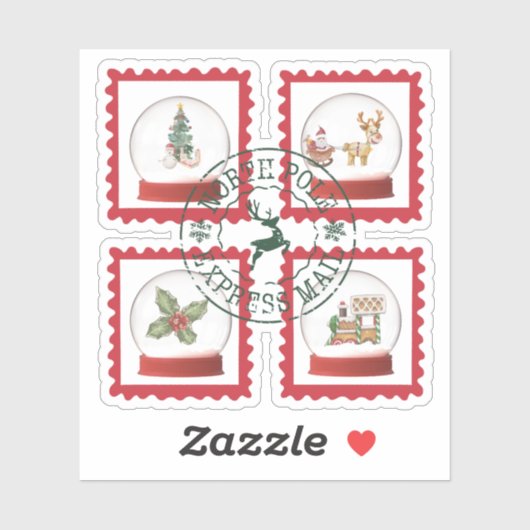 North Pole Express Mail – Christmas Sticker  (Vel)