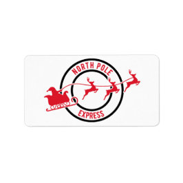 North Pole Express Mail rendieren levering Sticker