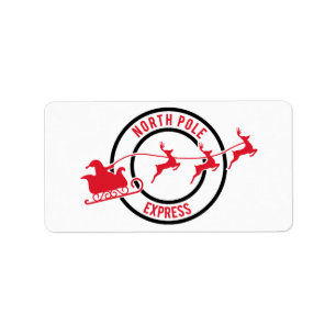 North Pole Express Mail rendieren levering Sticker