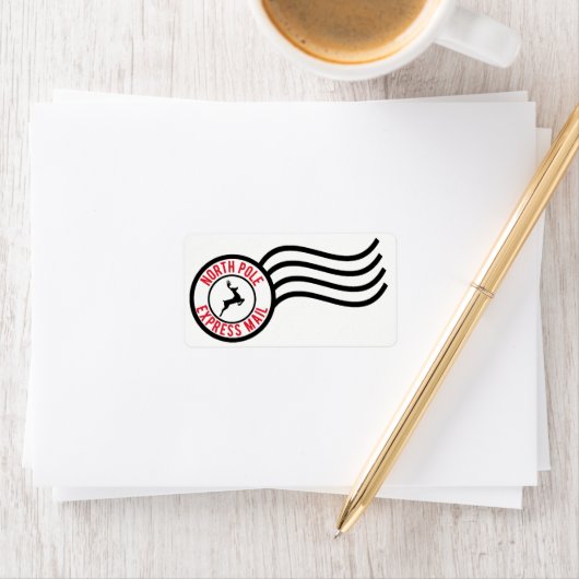North Pole Express Mail rendieren levering Sticker (Insitu)
