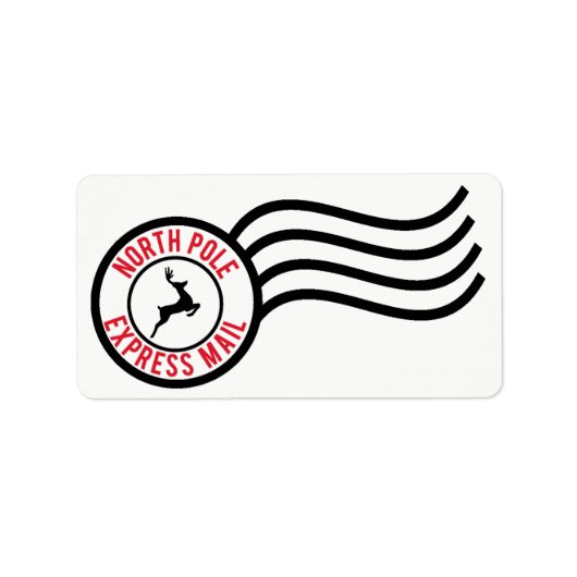 North Pole Express Mail rendieren levering Sticker (Voorkant)