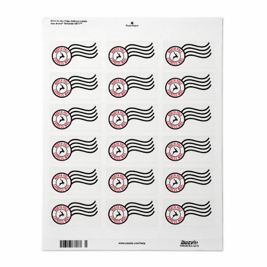 North Pole Express Mail rendieren levering Sticker (Full Sheet)