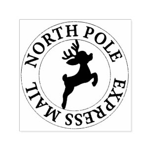 North Pole Express Mail rendieren Zelfinktende Stempel