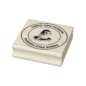 North Pole Express Mail Stamp met Kerstman Rubberstempel (Stempel)