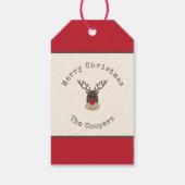 North Pole Express Rendier Rudolph Gift Label Cadeaulabel (Achterkant)