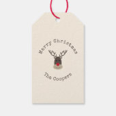 North Pole Express Rendier Rudolph Gift Label Cadeaulabel (Achterkant)