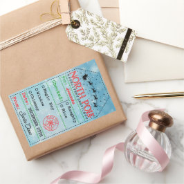 North Pole Express: Special Delivery Tag Rechthoekige Sticker