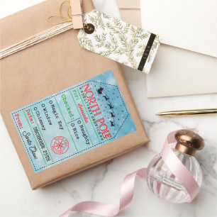 North Pole Express: Special Delivery Tag Rechthoekige Sticker