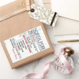North Pole Express: Special Delivery Tag Rechthoekige Sticker