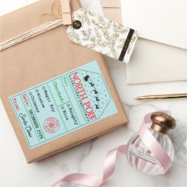 North Pole Express: Special Delivery Tag Rechthoekige Sticker