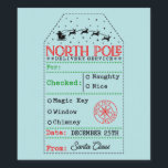 North Pole Express: Special Delivery Tag Wijn Etiket<br><div class="desc">Evoke the magic of the North Pole with our custom-designed delivery tag. Perfect for adding a whimsical touch to your holiday gifts, this tag is adorned with festive imagery and customizable elements. Whether it's for Santa's special deliveries or a unique touch to your own presents, our North Pole Delivery Tag...</div>