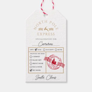North Pole Express Speciale levering Cadeaulabel