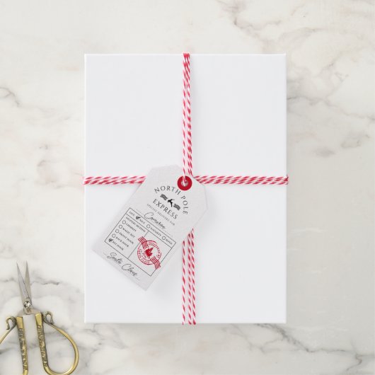 North Pole Express Speciale levering Cadeaulabel (Met Touw)