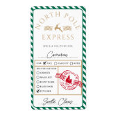 North Pole Express Speciale Leveringsgeschenk Stic Etiket (Voorkant)
