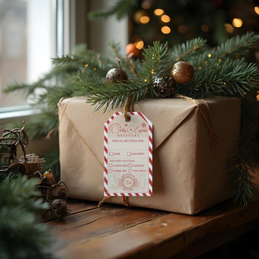 North Pole Express trein bezorgservice pakket Cadeaulabel