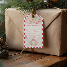 North Pole Express trein bezorgservice pakket Cadeaulabel