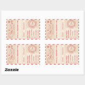 North Pole Express trein bezorgservice pakket Rechthoekige Sticker (Vel)