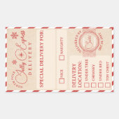 North Pole Express trein bezorgservice pakket Rechthoekige Sticker (Voorkant)