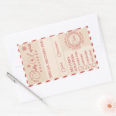 North Pole Express trein bezorgservice pakket Rechthoekige Sticker (Envelop)