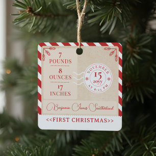 North Pole Express trein eerste kerstfoto Metalen Ornament