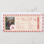 North Pole Express treinkaartje kerstfeest Kaart (Voorkant)