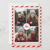 North Pole Express treinkaartje Kerstfoto Feestdagenkaart (Achterkant)