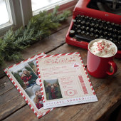 North Pole Express treinkaartje Kerstfoto Feestdagenkaart