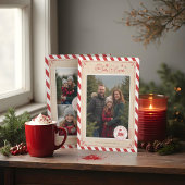 North Pole Express treinkaartje Kerstfoto Feestdagenkaart