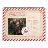 North Pole Express treinkaartje Kerstfoto Kalender (Hoes)