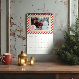 North Pole Express treinkaartje Kerstfoto Kalender