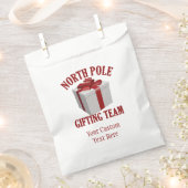 North Pole Gifting Team aangepaste gunst tassen Bedankzakje (Geknipt)
