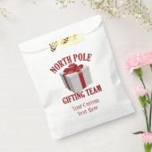 North Pole Gifting Team aangepaste gunst tassen Bedankzakje (Gezegeld)