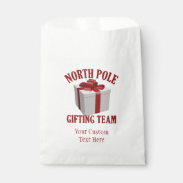 North Pole Gifting Team aangepaste gunst tassen Bedankzakje