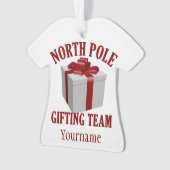 North Pole Gifting Team aangepaste ornament (voorkant)