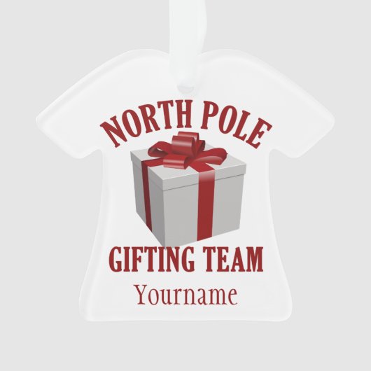 North Pole Gifting Team aangepaste ornament (voorkant)